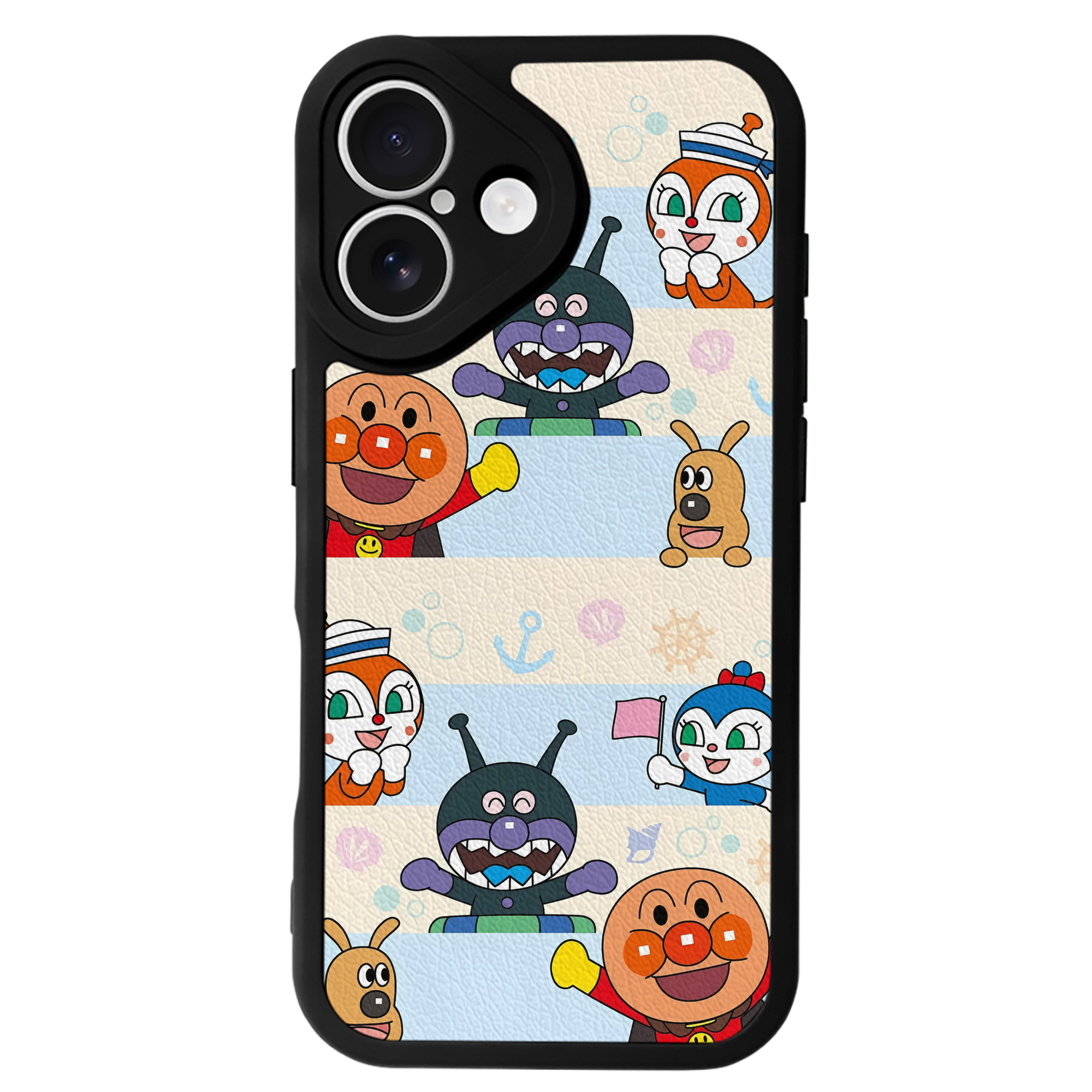 （画像用） アンパンマン Anpanman 【iPhone 16シリーズ対応】シリコンスマホケース（レザー調） 材質：シリコン